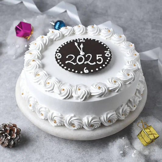 New Year Cake - Clock 2025