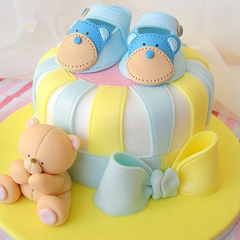 Pastel Paradise Baby Shower Cake