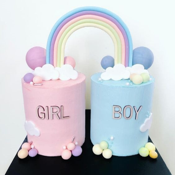 Twinkle Toes & Tiny Ties Baby Shower Cake
