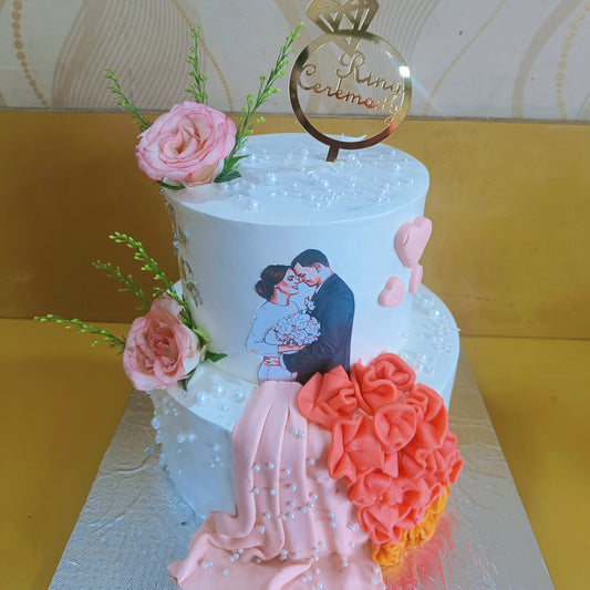 Couple Design Photo Cake