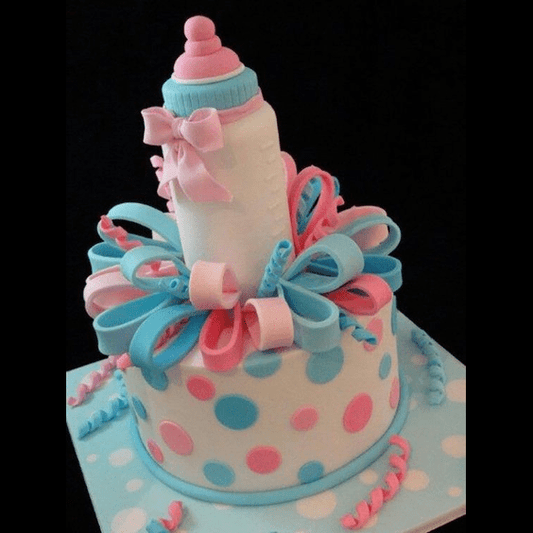 Polka Dot Baby Shower Cake