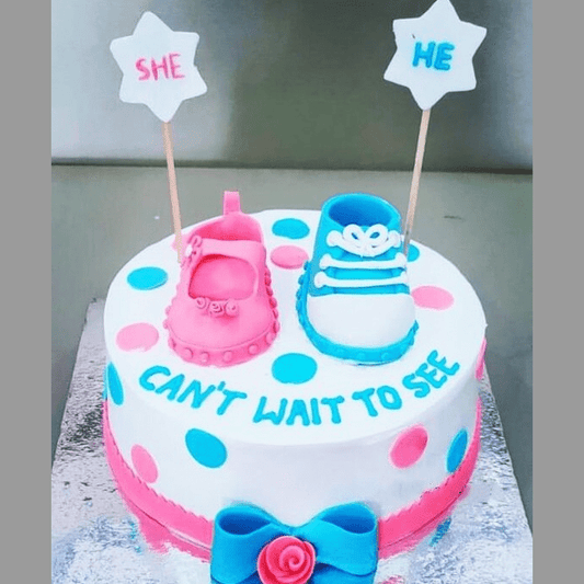 Tiny Toes Baby Shower Cake