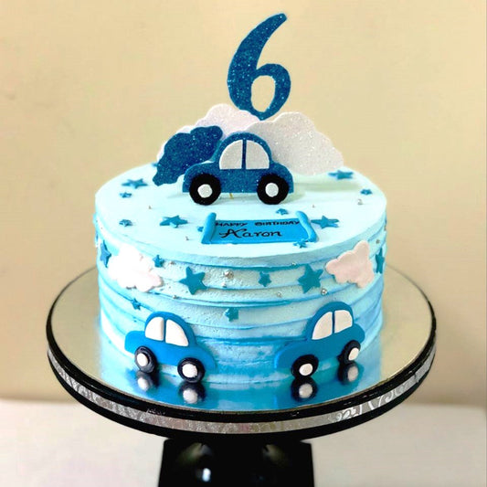 Blue Sky Speedway Car Cake