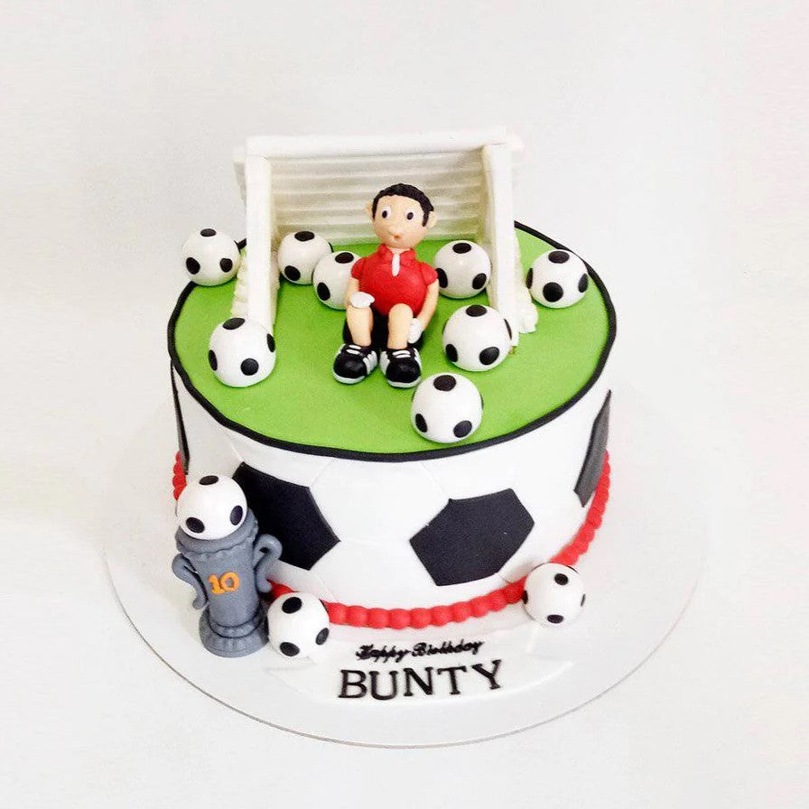 Goalpost Delight Football Cake