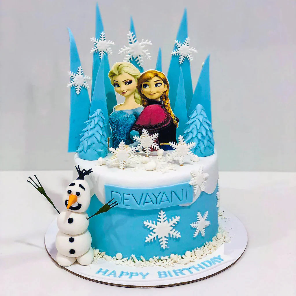 Queen Elsa's Frozen Wonderland Cake