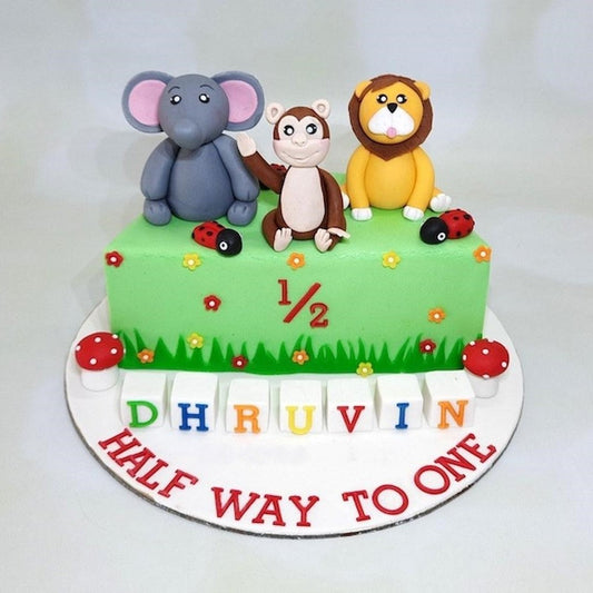 Mischievous Monkey Half Cake