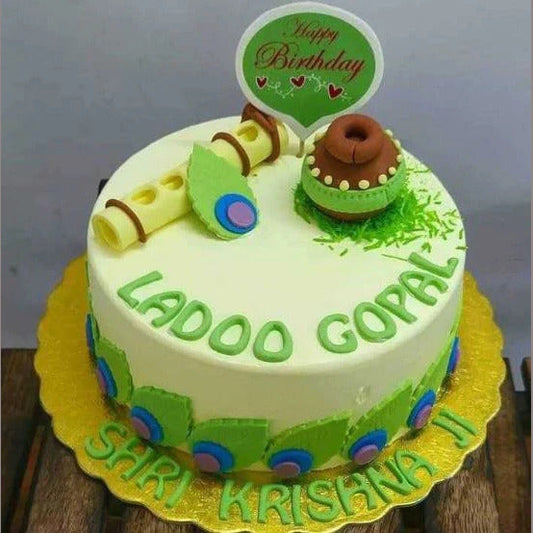 Laddoo Gopal Flute Cake