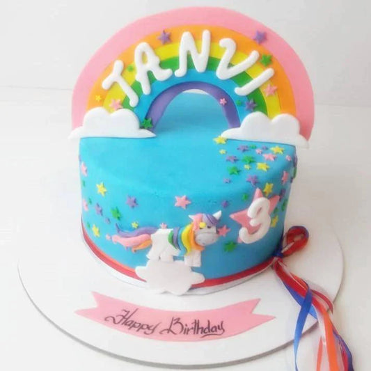 Whimsical Rainbow Dream Cake