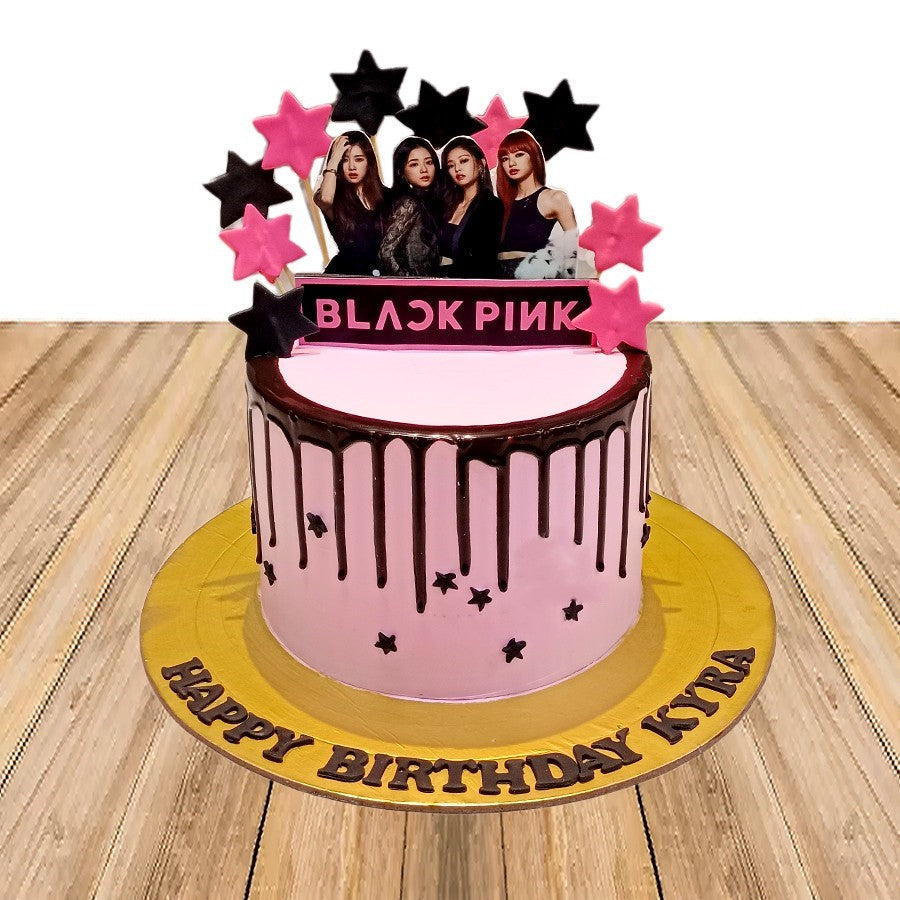 Black Pink Elegance Cake